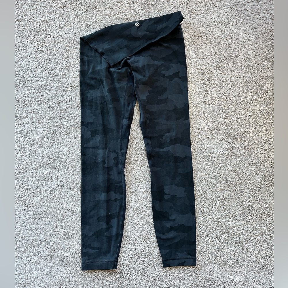 Lululemon Athletica Black Camouflage Align Leggings